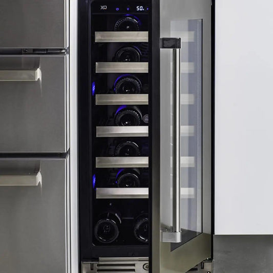 XO APPLIANCE XOU15WGSR 15" Wine Cooler, in Stainless Steel Glass, Right Hinge in Stainless Steel