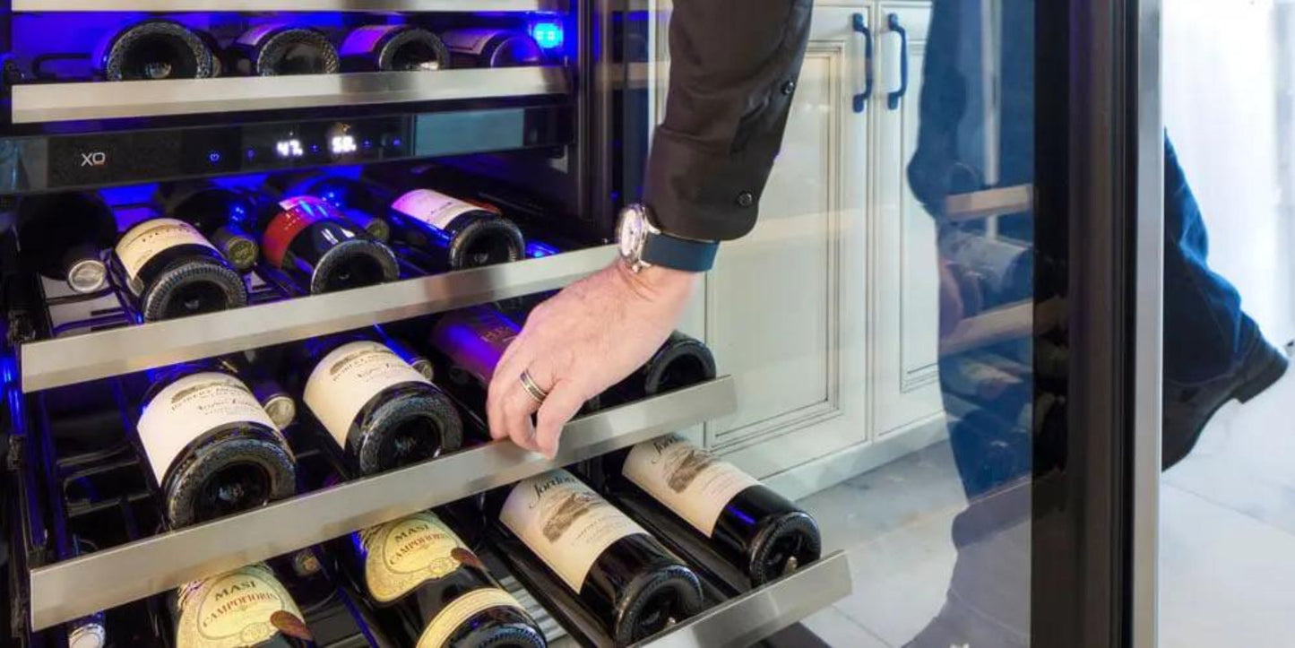 XO APPLIANCE XOU15WGOR 15" Wine Cooler, Panel Ready Glass, Right Hinge Custom Panel Ready  - XOU15WGOR