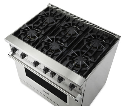VIKING 36" Open Burner Gas Range Viking 5 Series Blue - VGIC53626BSB