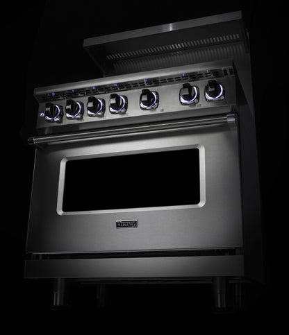 VIKING 36" Dual Fuel Range - VDR7362 Viking 7 Series Black - VDR73626BON