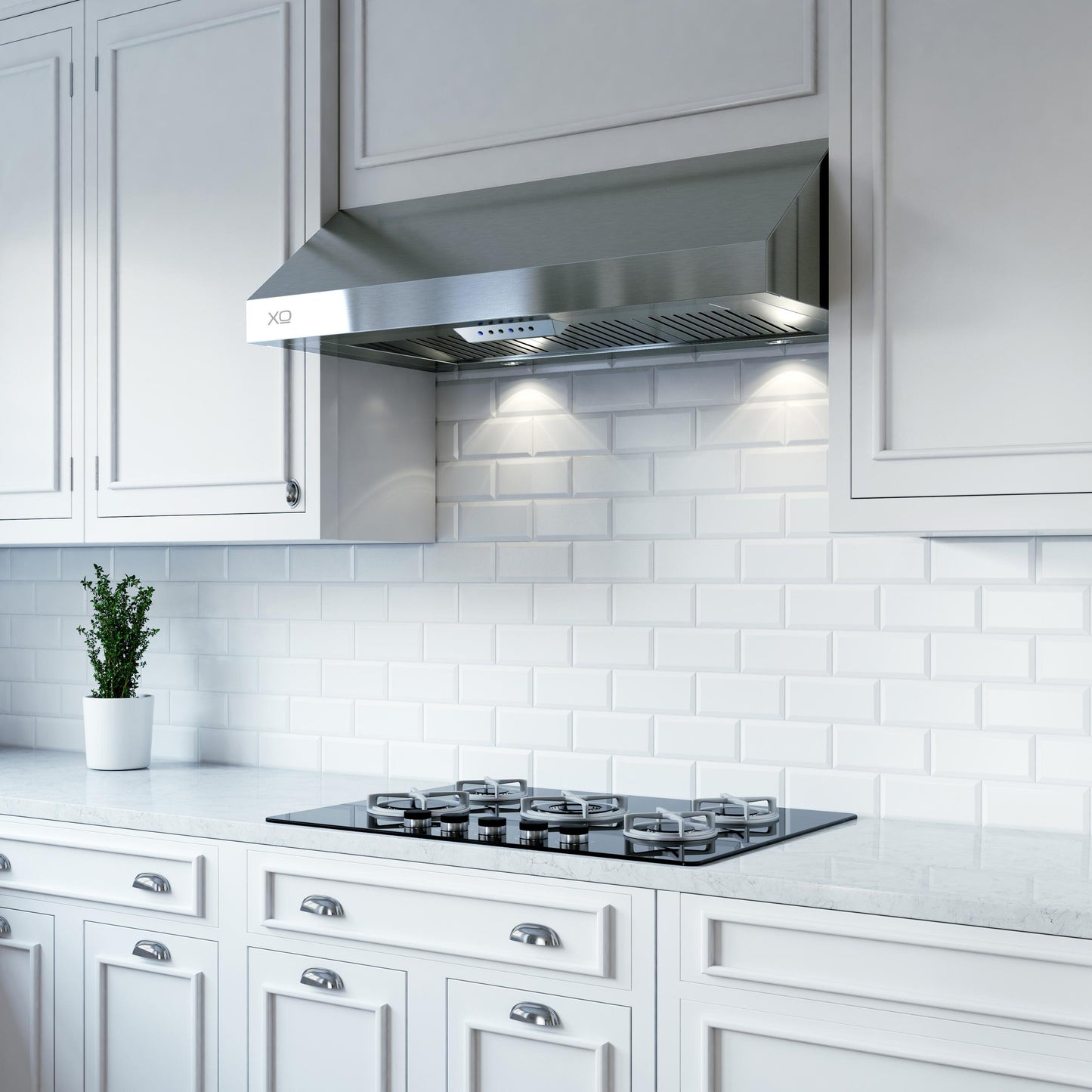 XO APPLIANCE XOT48KSE 48" 1000 CFM Italian Made Pro Hood Range Hood in Stainless Steel