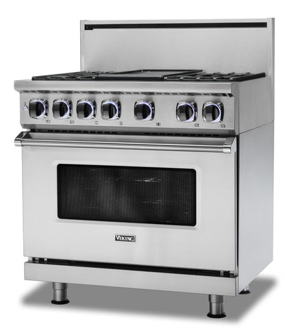 VIKING 36" Dual Fuel Range - VDR7362 Viking 7 Series Gray - VDR73626BDGLP